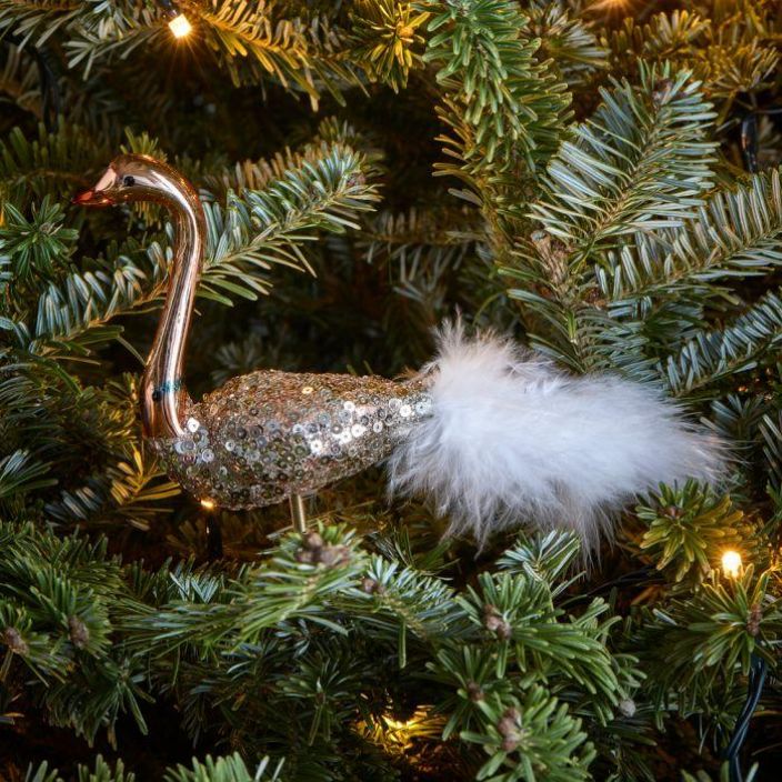 Christmas Swan Ornament