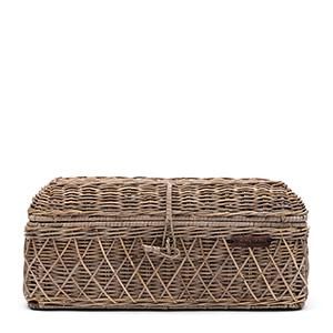 RR Diamond Weave Bread Basket Leipakori, materiaali rottinki. Pituus 42 cm, leveys 23 cm ja korkeus 17 cm.
