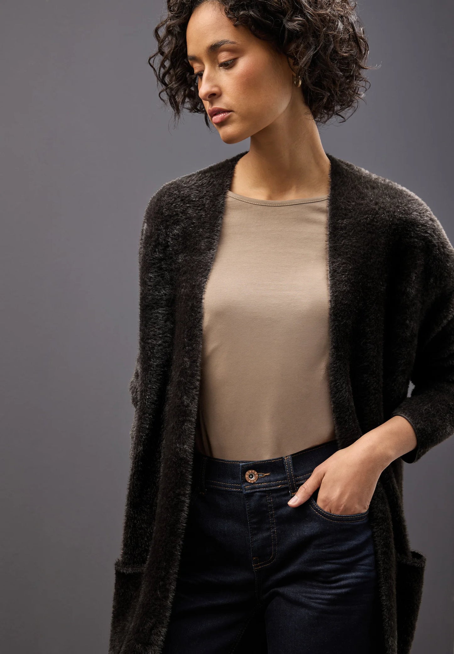 Fluffy Long Cardigan