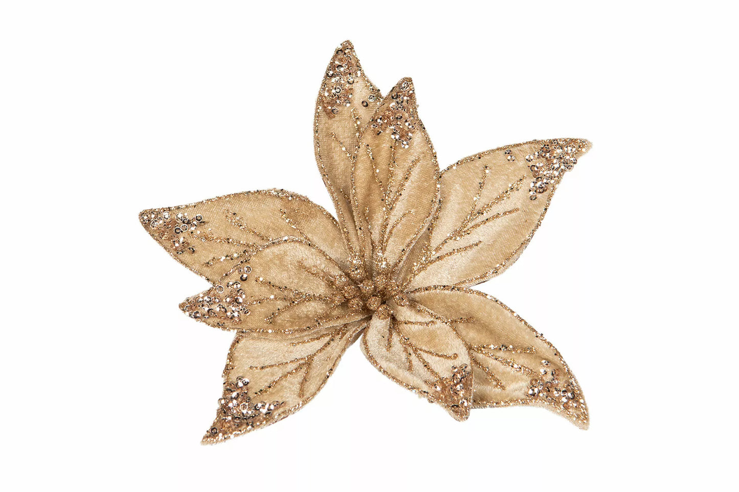 Samettinen kukkakoriste - Joulukoristeet