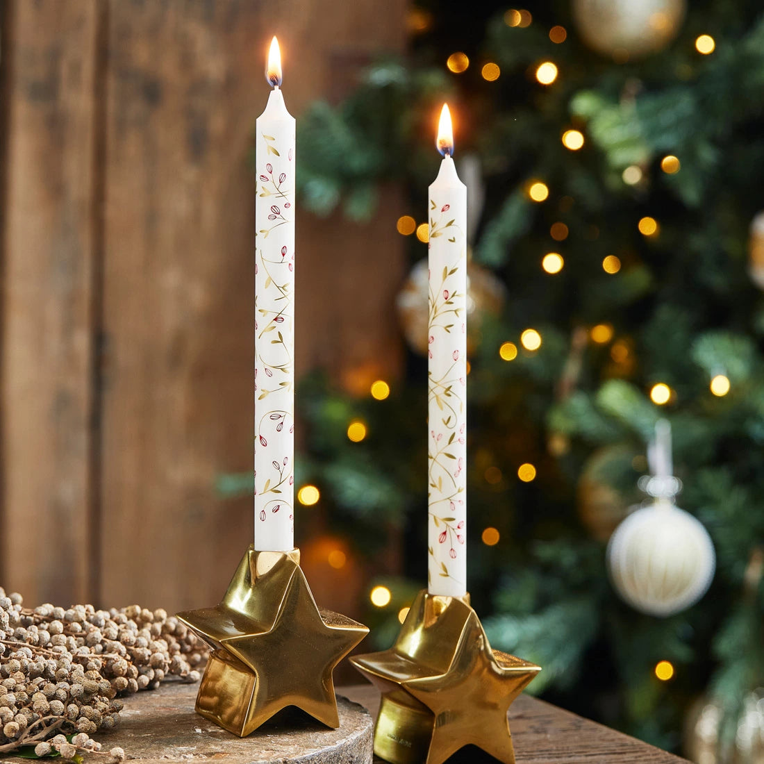 Branch Dinner Candles 2 pieces - Joulutuotteet