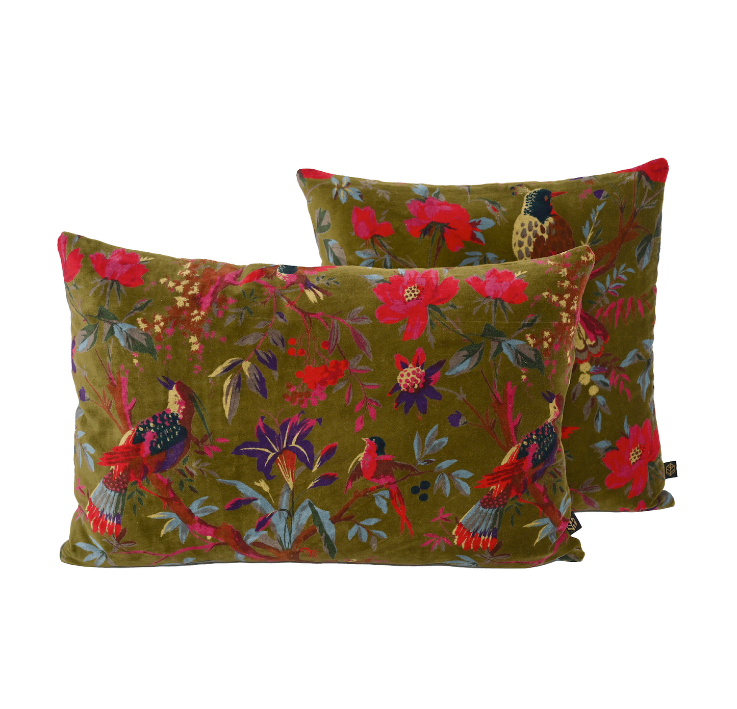 Haomy birdy tyyny 40x60 - Olive - Sisustustyynyt ja viltit