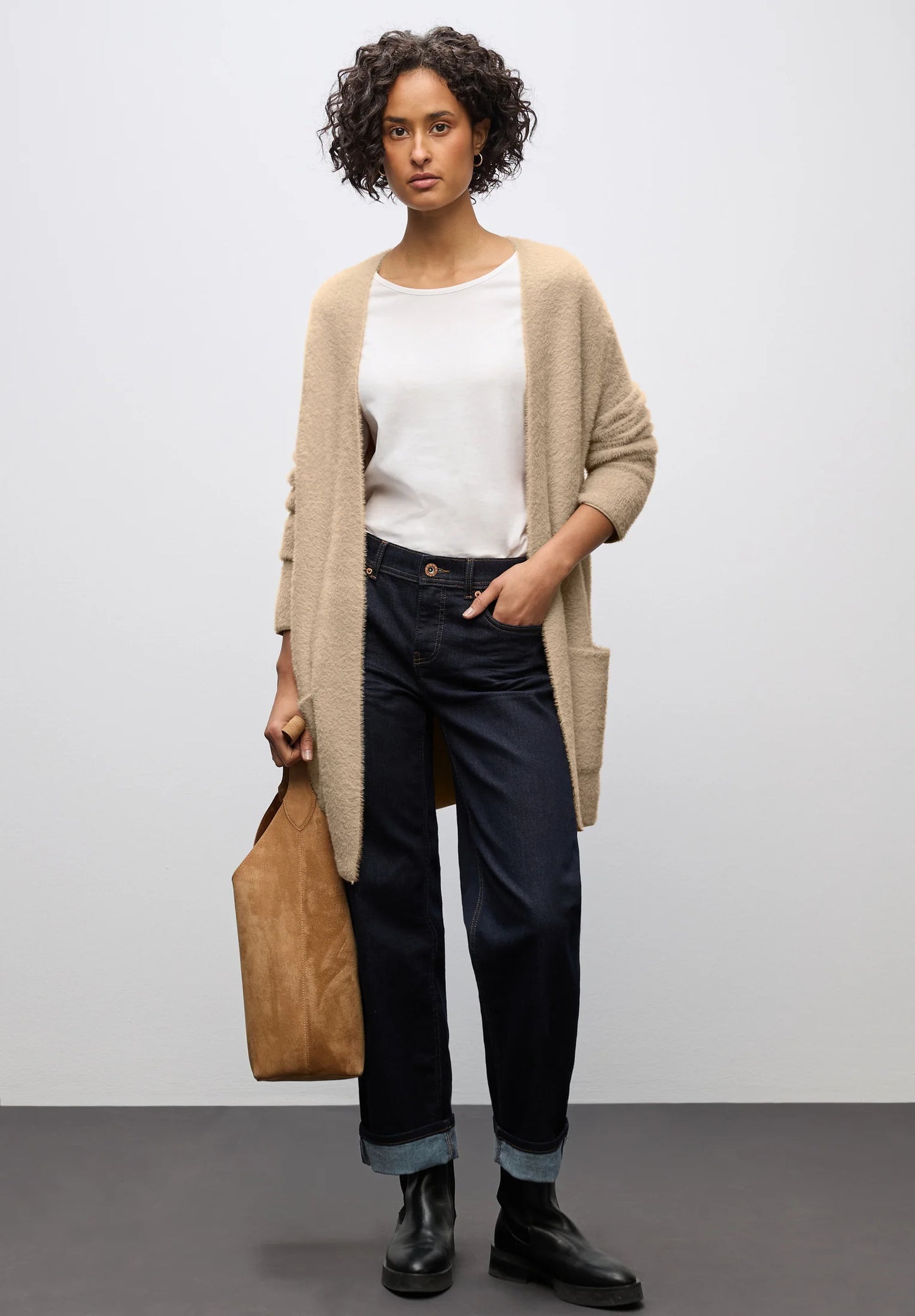 Fluffy Long Cardigan