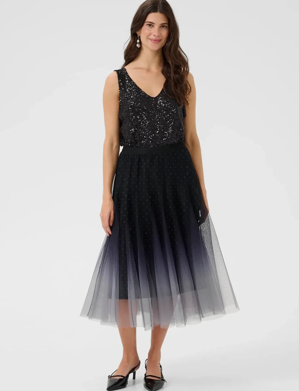 Glittery Mesh Skirt