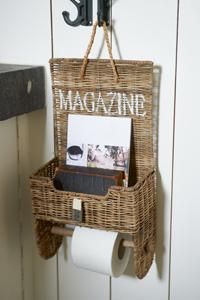 Rustic Rattan Toilet Paper Holder Very practical! This toilet paper made of rattan provides space for toilet paper and your