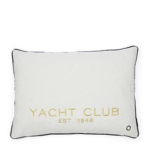 Yacht Club Signature Pillow Cover This cotton pillow cover from the Yacht Club collection features nautical colour accents.