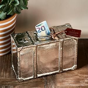 Suitcase Money Bank Koko 20,5 x 19 x 8 cm. Alumiinia.