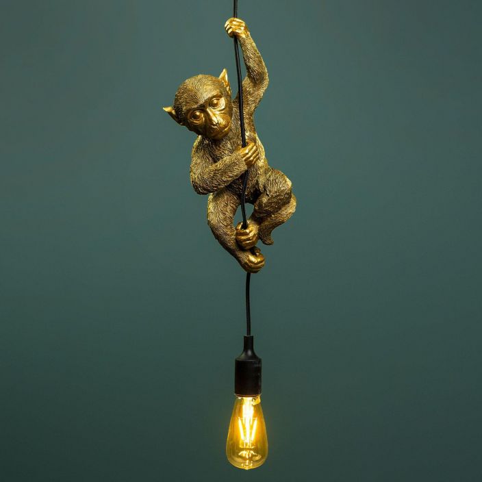 Chimp ceiling lamp gold