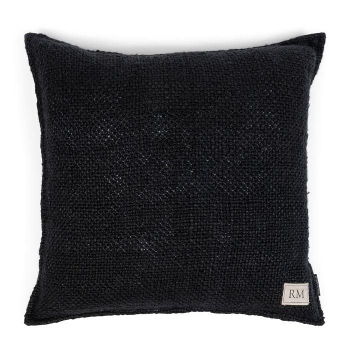 Linen Pillow Cover black 50x50