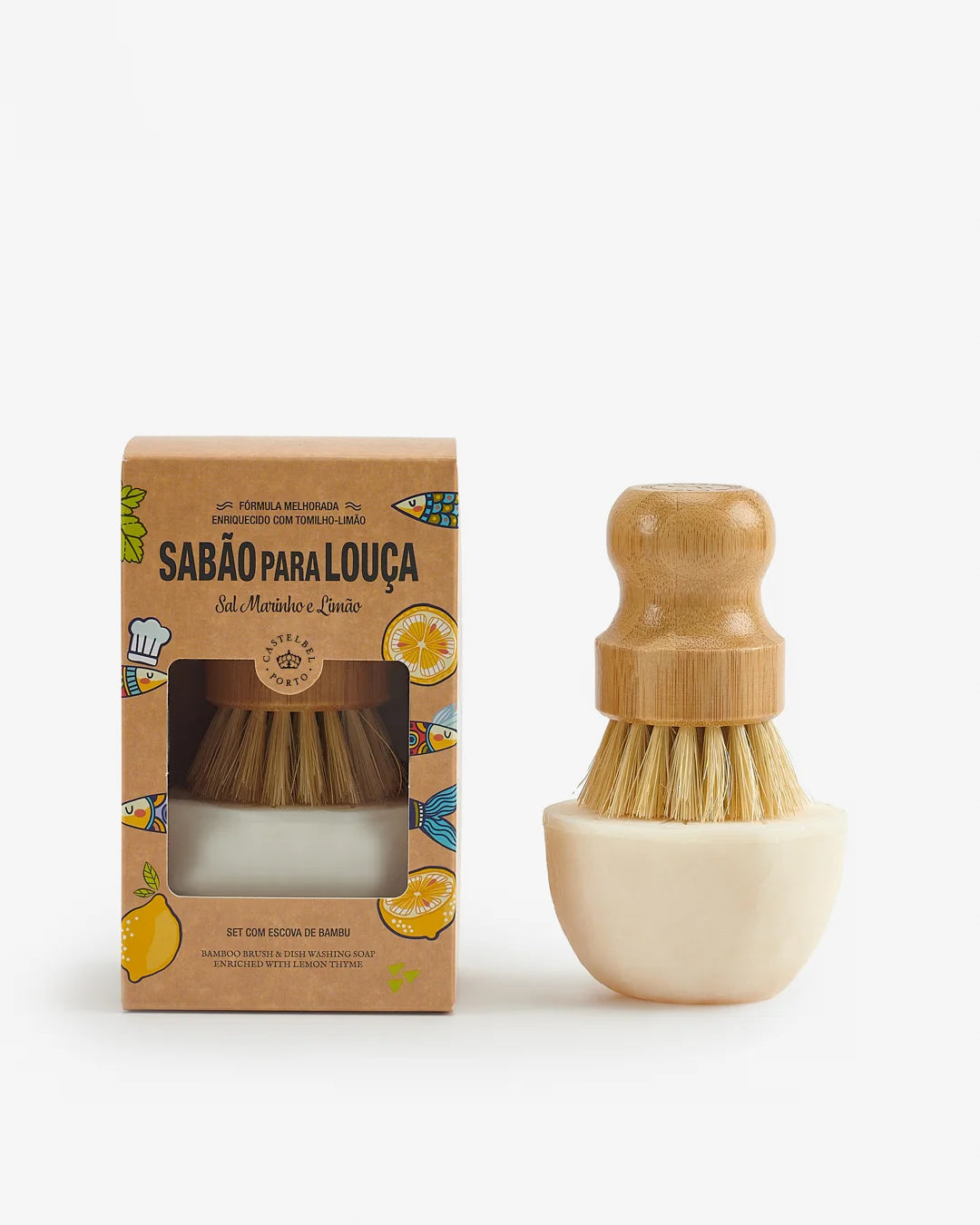 Castelbel Sardine Dishwashing Soap/Bamboo Gift Set