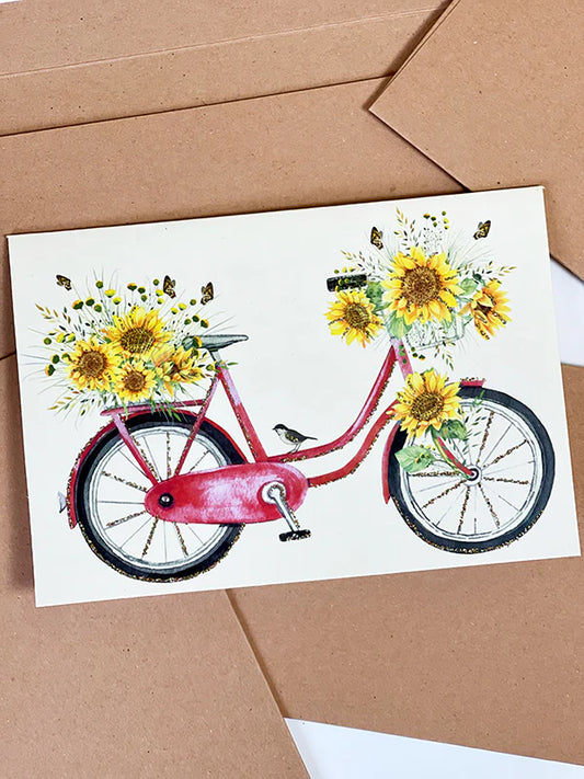 Onnittelukortti Polkupyörä - Kortit